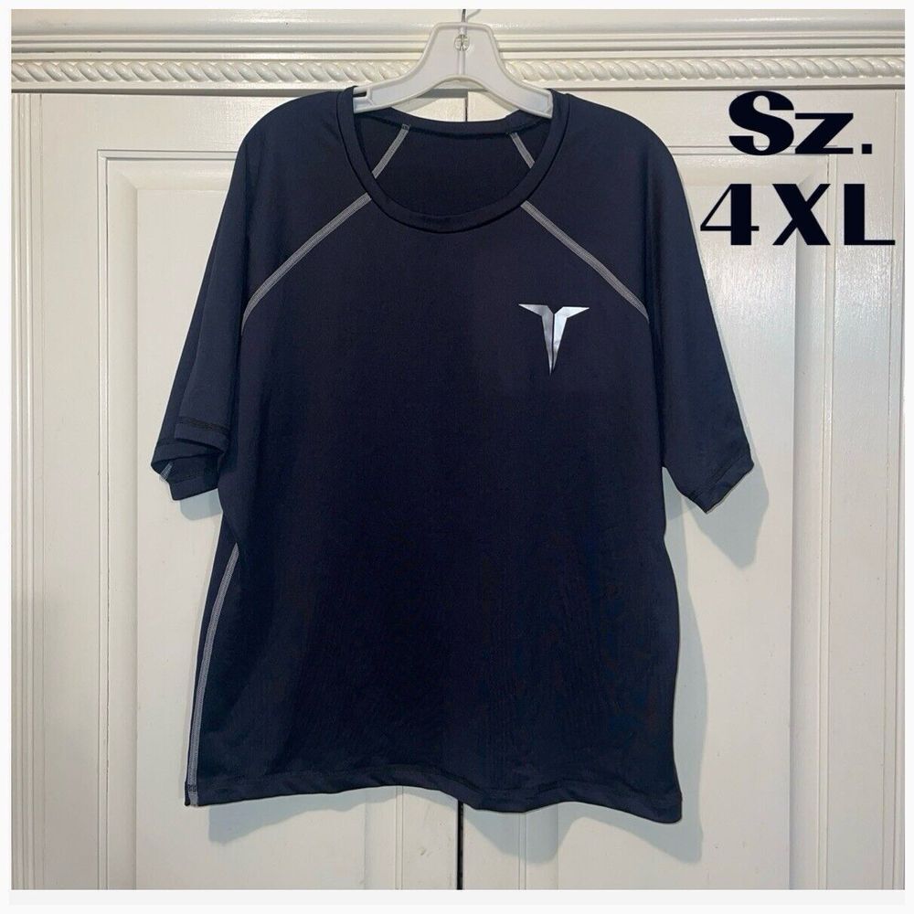Titin Force Shirt 4XL Black‎ Silver Logo Compression Gym Athletic Football